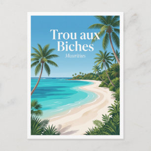 Trou aux Biches Beach Mauritius Postcard