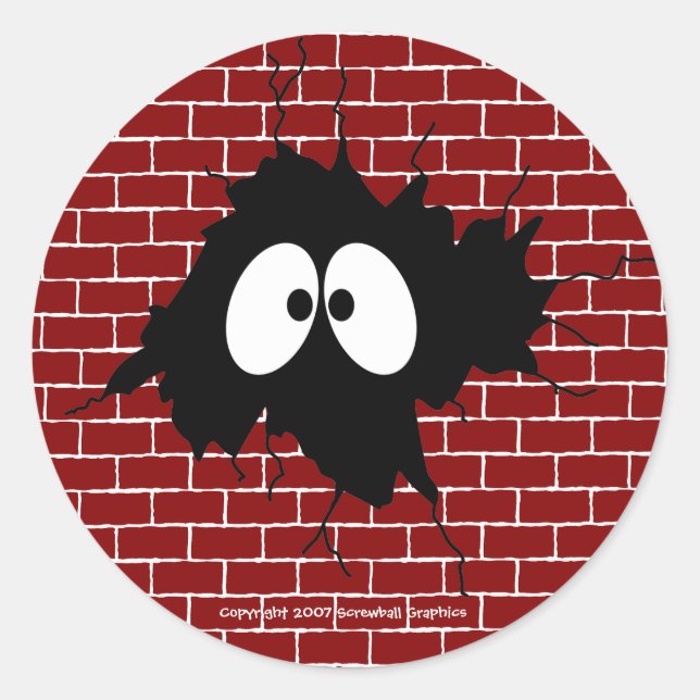 Trou dans les Stickers Mur (Devant)