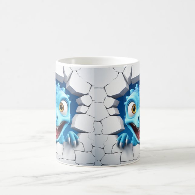 Trou de dinosaure 3D dans une Mug murale : Quirky  (Centre)