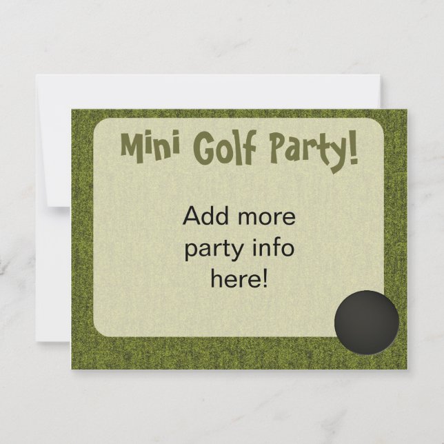 Trou De Style Mini Golf En Un Invitation (Devant)