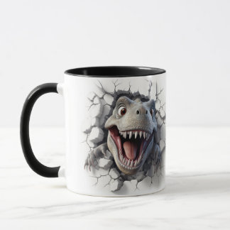 Trou Dinosaure 3D Dans Une Mug Murale - Libérez Vo