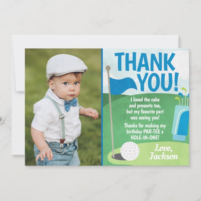 Trou en un Carte de remerciements de golf premier  (Devant)