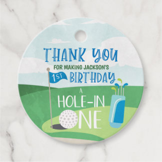Trou en un Étiquette rond, Merci de golf