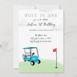 Trou en un Golf Invitation d'anniversaire