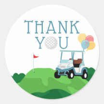Trou En Un Sticker Merci Anniversaire De Golf