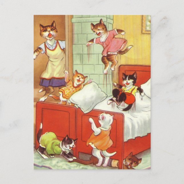 Trouble in the Bedroom Postcard (Front)