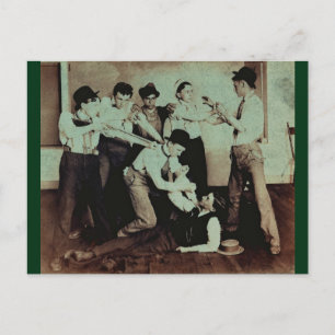 Trouble in the Pool Hall and other Shenanigans Postcard