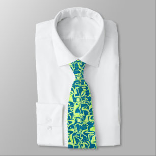Trouble Retro Abstract Two-sided Tie