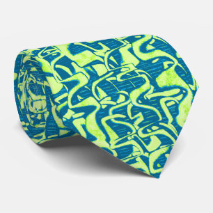 Trouble Retro Abstract Two-sided Tie