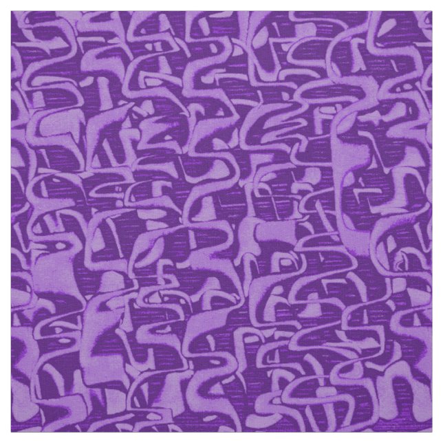 Trouble Retro Psychedelic Abstract Fabric (Swatch)