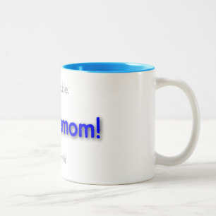 troublemom! - basic blue Two-Tone coffee mug