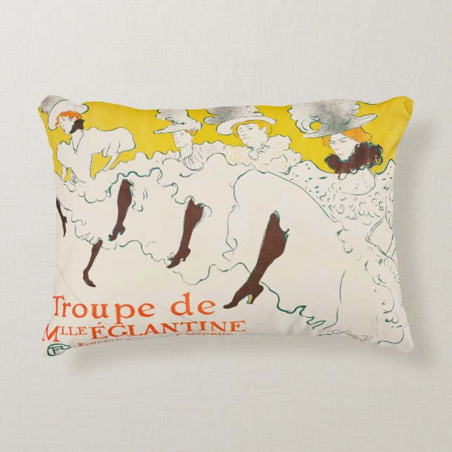 Troupe de Mademoiselle Eglantine, Toulouse Lautrec Accent Pillow (Front)