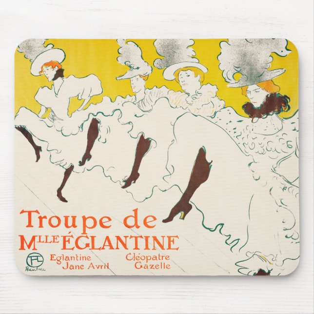 Troupe de Mademoiselle Eglantine, Toulouse Lautrec Mouse Pad (Front)