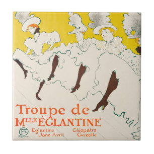 Troupe de Mademoiselle Eglantine, Toulouse Lautrec Tile