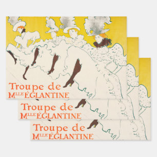 Troupe de Mademoiselle Eglantine, Toulouse Lautrec Wrapping Paper Sheet