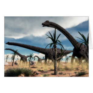 Troupeau de Diplodocus dans le désert