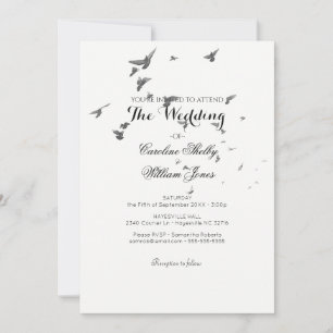 Troupeau élégant simple de faire-part de mariage