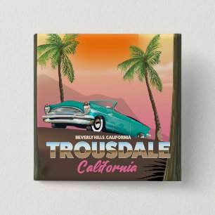 Trousdale Beverly hills California 2 Inch Square Button