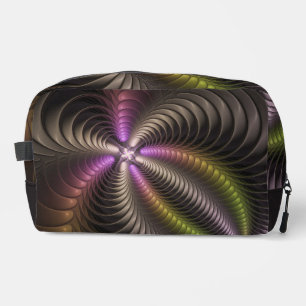 Trousse De Toilette Abstrait brillant Trippy coloré 3D Fractal Art