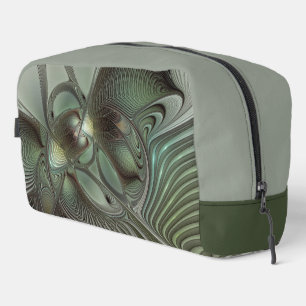 Trousse De Toilette Abstrait Olive Sage Green Grey Fractal Art Imagina