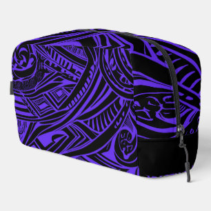 Trousse De Toilette Abstrait Tribal Noir Et Violet