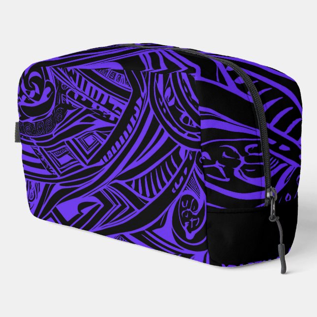 Trousse De Toilette Abstrait Tribal Noir Et Violet (Coin droit)