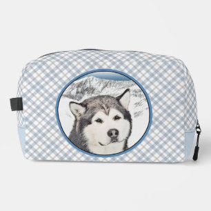 Trousse De Toilette Alaskan Malamute Peinture Mal Mally Sled Chien Art