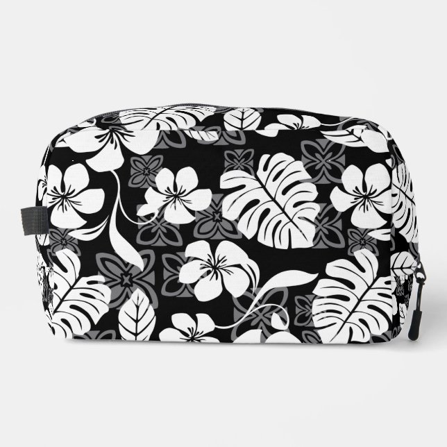 TROUSSE DE TOILETTE ALOHA VENDREDI MOTIF EN NOIR (Recto)