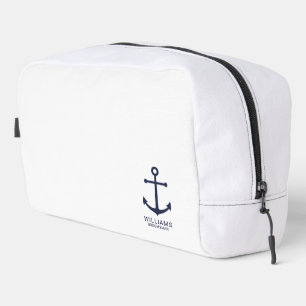 Trousse De Toilette Ancre Bleue marine Nautique Groomsmen personnalisé