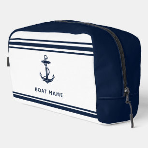 Trousse De Toilette Ancre de bateau bleue marine nautique personnalisé
