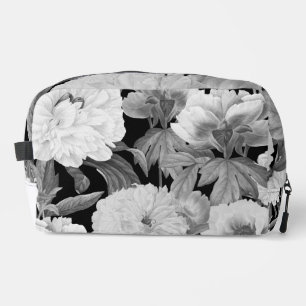 Trousse De Toilette Aquarelle florale Black & White Peonies