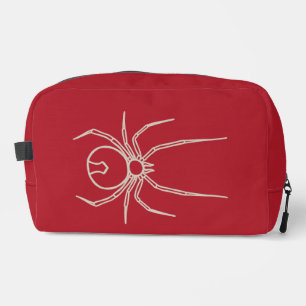 Trousse De Toilette Araignée - Rouge Sang et Blanc Os