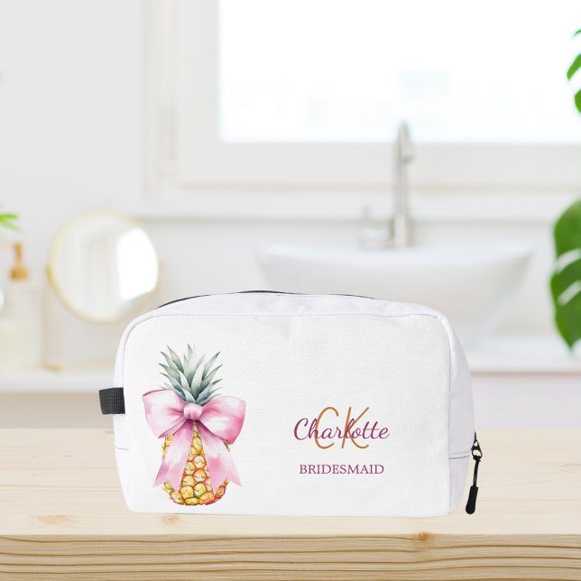 Trousse De Toilette Arc rose ananas tropicale bridesmaid (Créateur téléchargé)