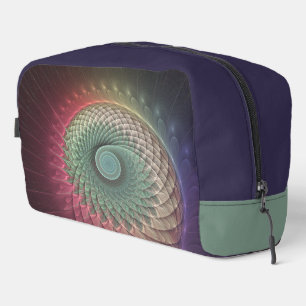Trousse De Toilette Art fractal moderne coloré escargot abstrait