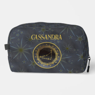 Trousse De Toilette Astrologie Zodiaque foncée : Capricorne Noir Nom O