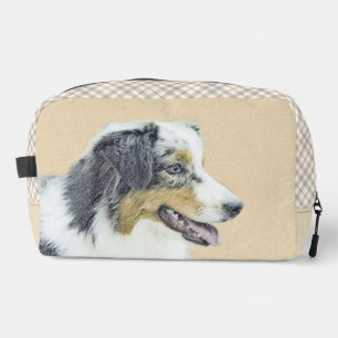 Trousse De Toilette Australian Shepherd Black Tri Peinture Dog Art