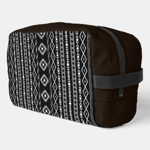 Trousse De Toilette Aztec blanc gris noir Motifs mélangés V Motif