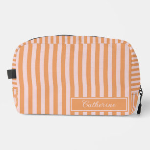 Trousse De Toilette Bandes orange et rose Abstrait Rétro Joli