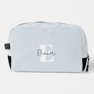 Trousse De Toilette Bébé bleu moderne minimaliste Monogramme