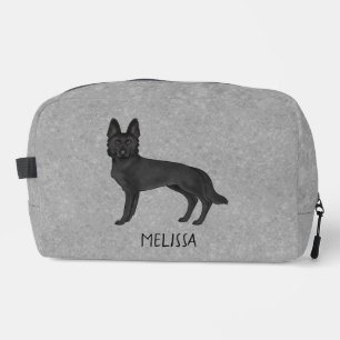 Trousse De Toilette Berger allemand noir Chien mignon avec n'importe q