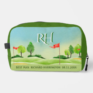 Trousse De Toilette BEST MAN Golf Thème Parcours Greens Monogramme Nom