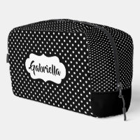Blanc Classique Personnalisé avec Points noirs sur