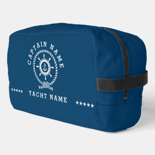 Trousse De Toilette Bleu Bleu Bleu Nautique Boat Roue Knot Dopp Kit