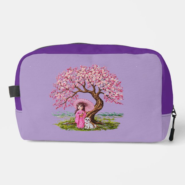Trousse De Toilette Blossom Dreams : Kimono Girl & Puppy (Recto)