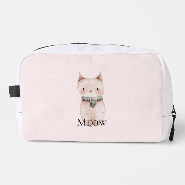 Trousse De Toilette Blush Pink Christmas Cat (Recto)