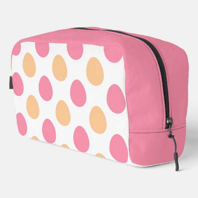 Trousse De Toilette Blush Pink Peach Easter Eggs Pattern Toiletery Bag (Coin droit)