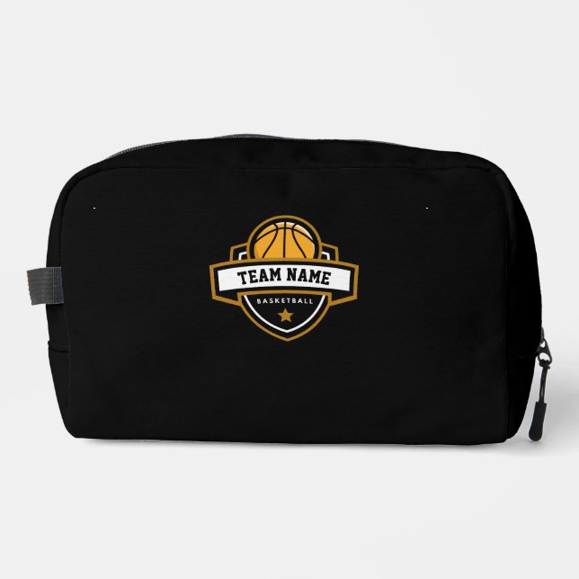 Trousse De Toilette Bouclier noir de basketball (Recto)