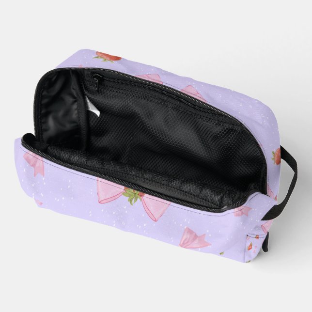Trousse De Toilette Bow fraise (Ouvrir)