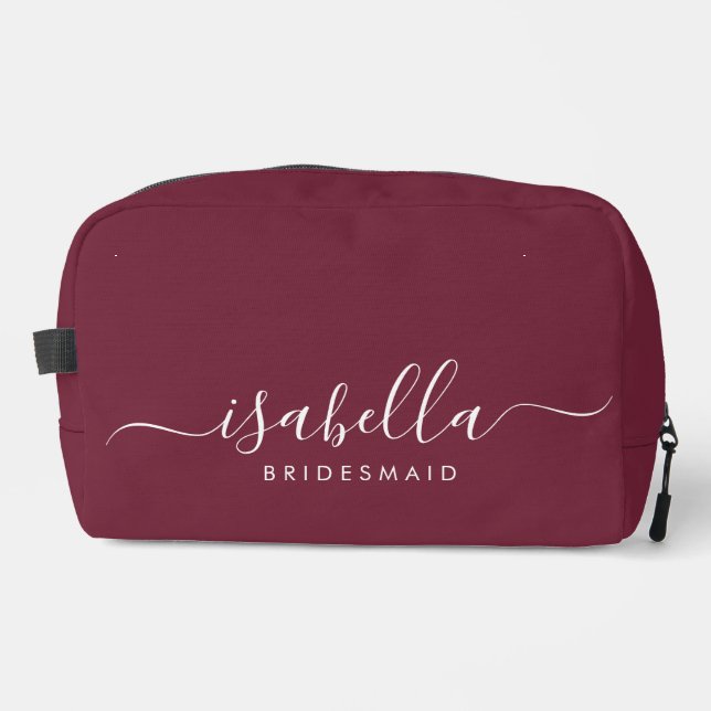 Trousse De Toilette Bridesmaid Cadeau Bourgogne (Recto)