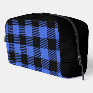 Trousse De Toilette Buffalo Check Blue and Black Lumjack Plaid